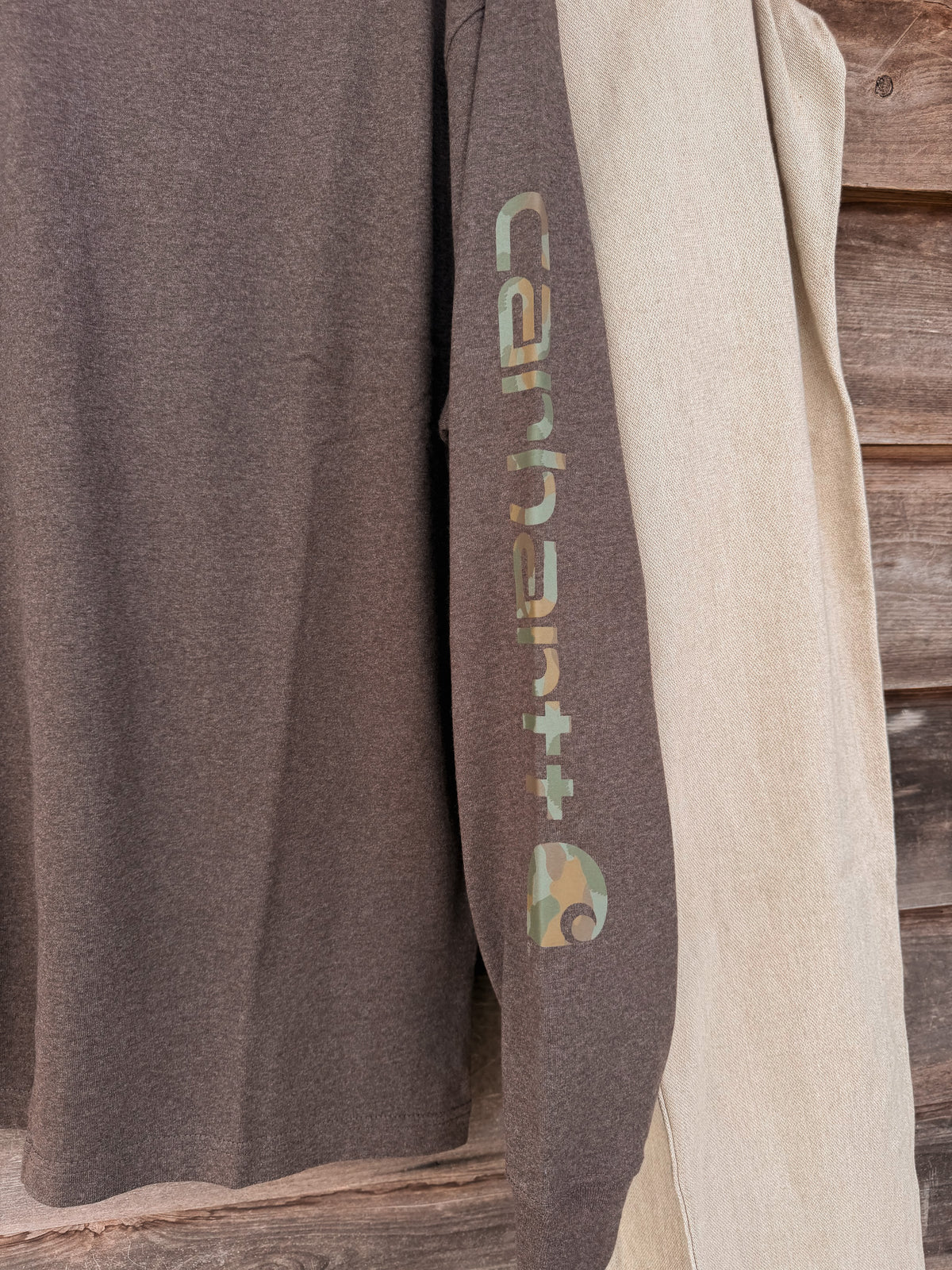 K231-EE7 | Dearborn Camo Logo T-Shirt in Brown