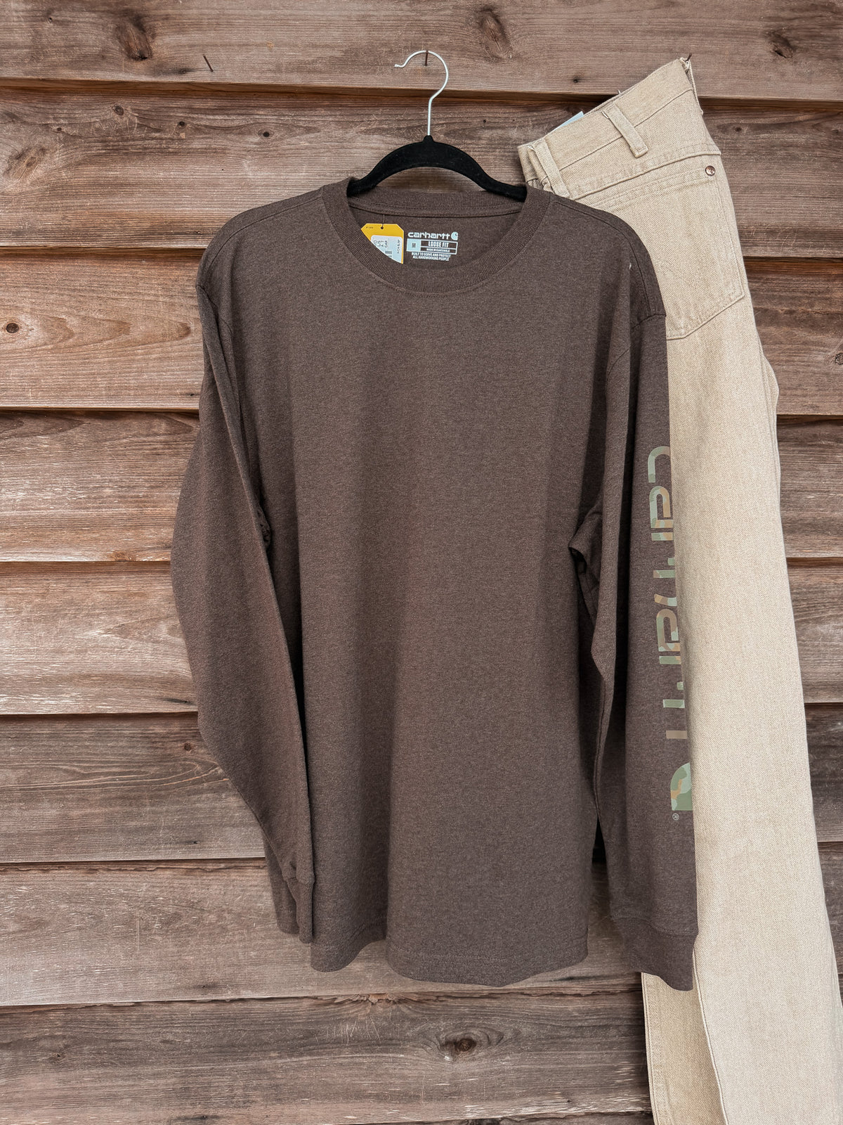 K231-EE7 | Dearborn Camo Logo T-Shirt in Brown