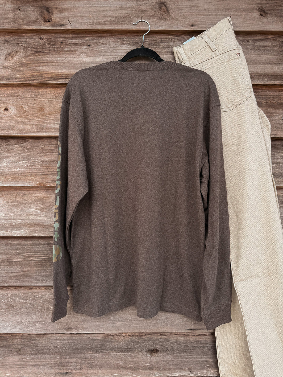 K231-EE7 | Dearborn Camo Logo T-Shirt in Brown