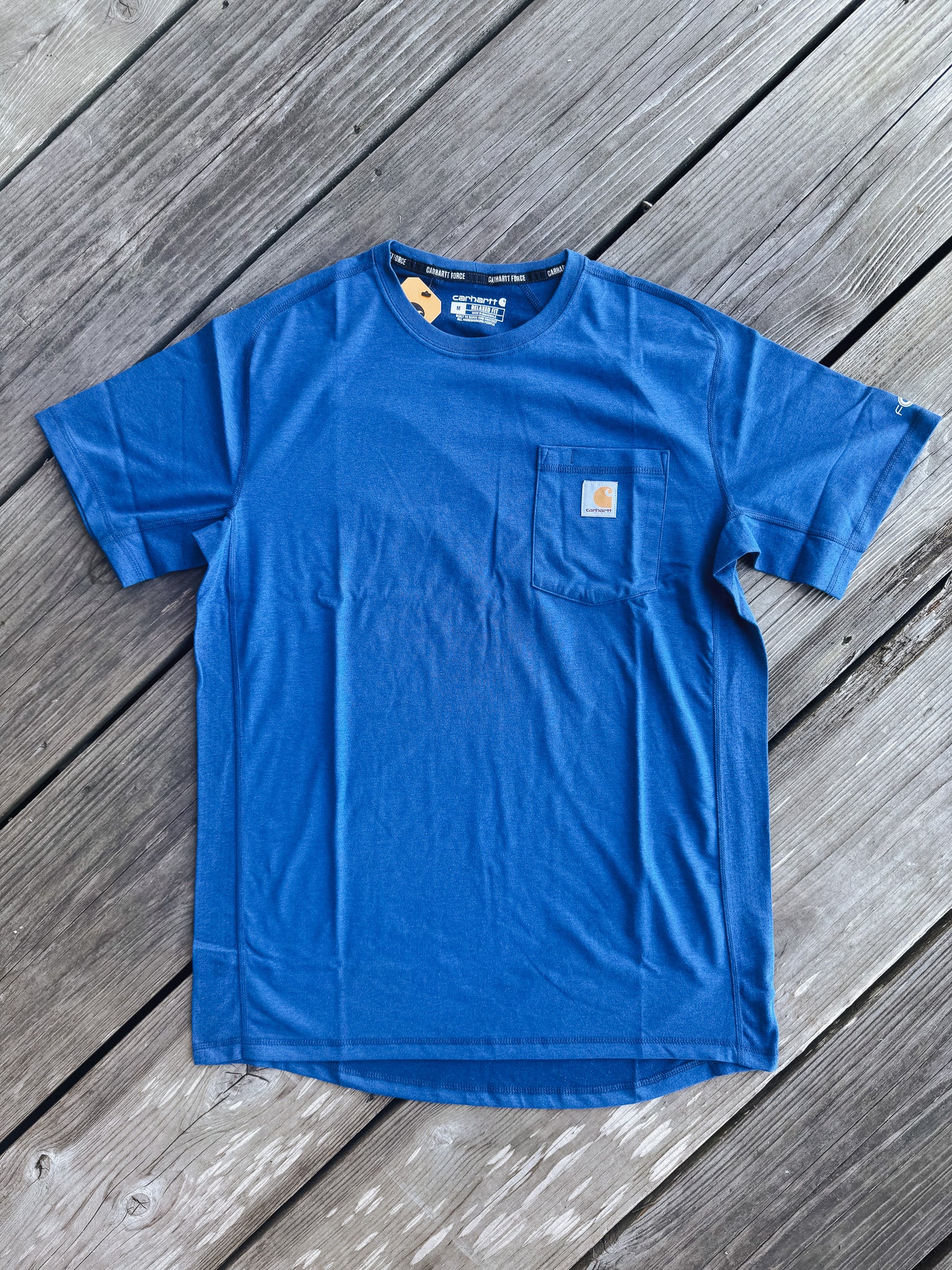 106652-446 | Force Relaxed Fit Midweight Short Sleeve Pocket T-Shirt in Light Huron Heather