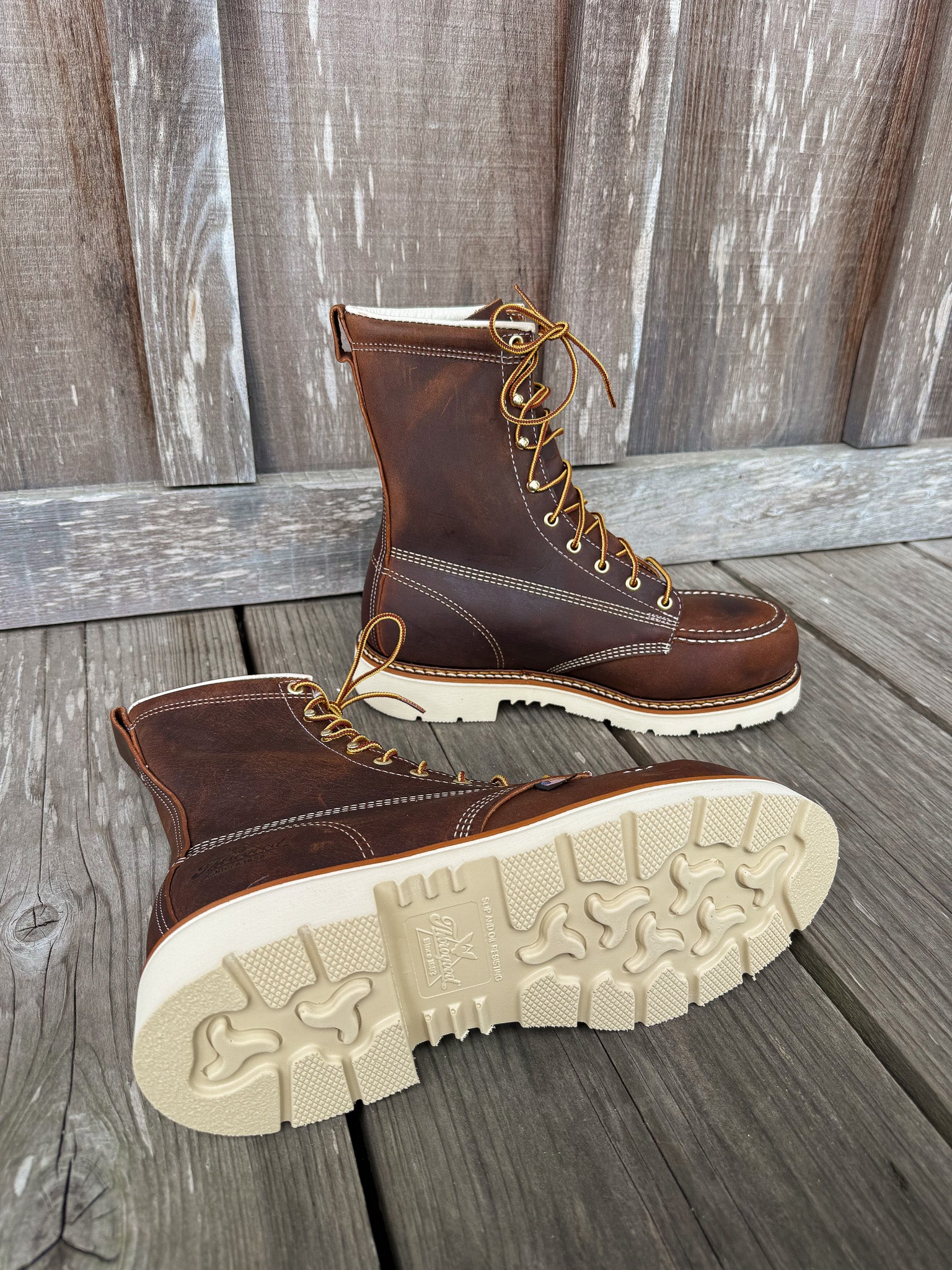 804-4378 | American Heritage 8″ Trail Crazy Horse Steel Toe Work Boots