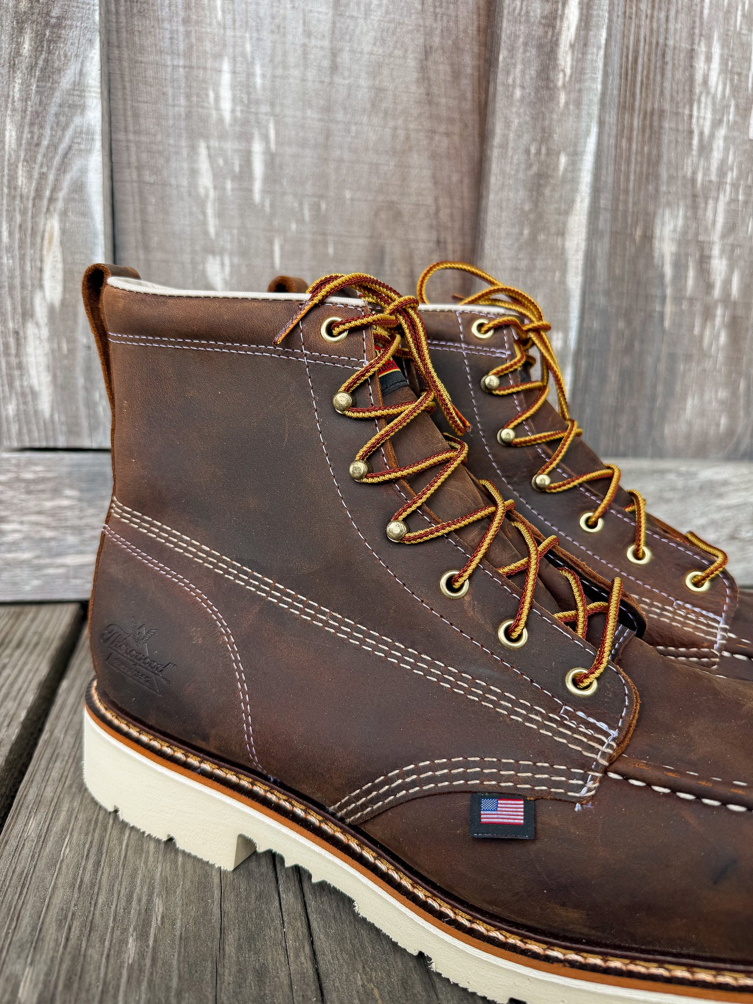 804-4375 | American Heritage 6″ Trail Crazy Horse Steel Toe Work Boots