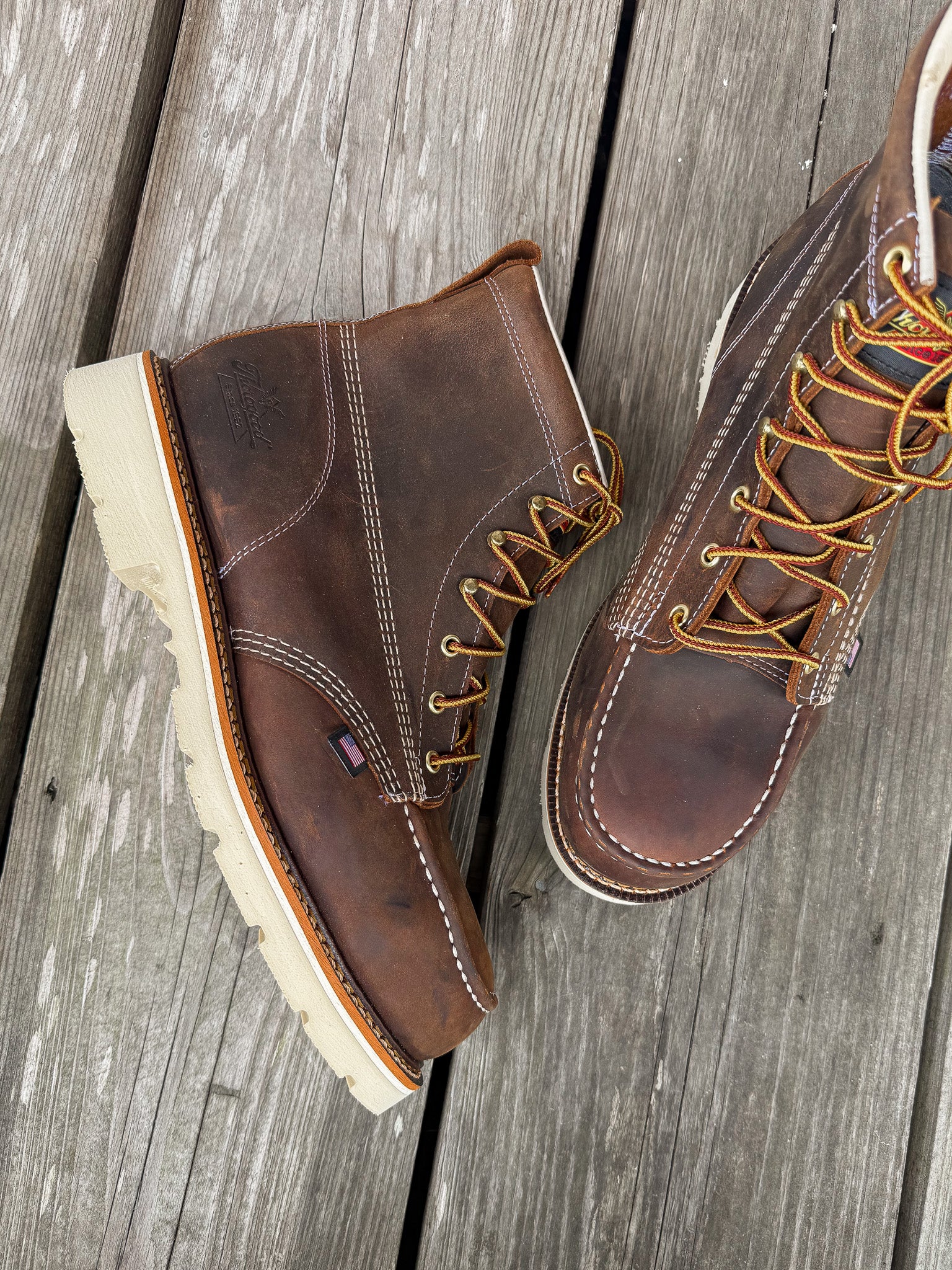 804-4375 | American Heritage 6″ Trail Crazy Horse Steel Toe Work Boots
