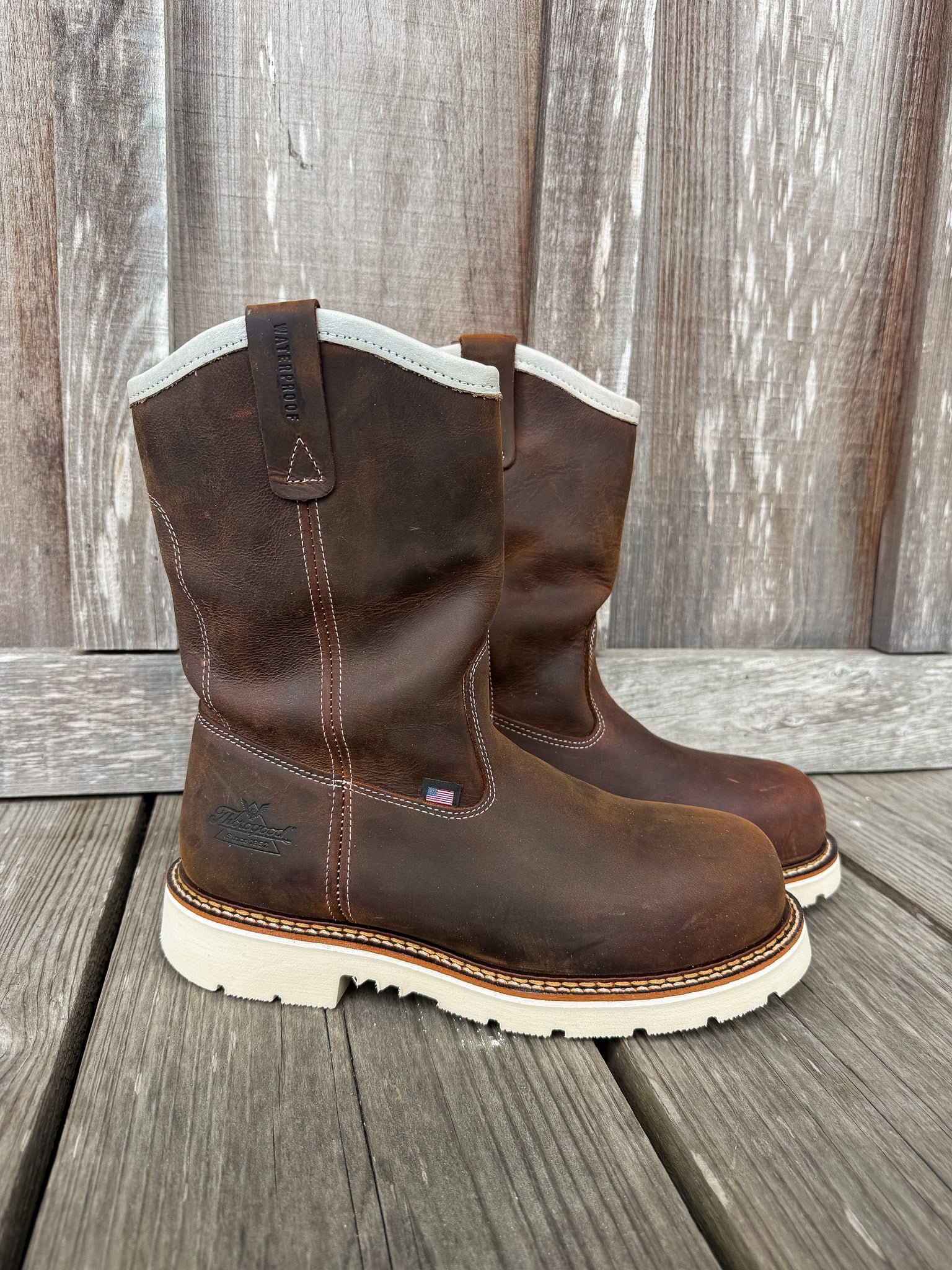 804-3320 | American Heritage Waterproof Crazy Horse Steel Toe Work Boots
