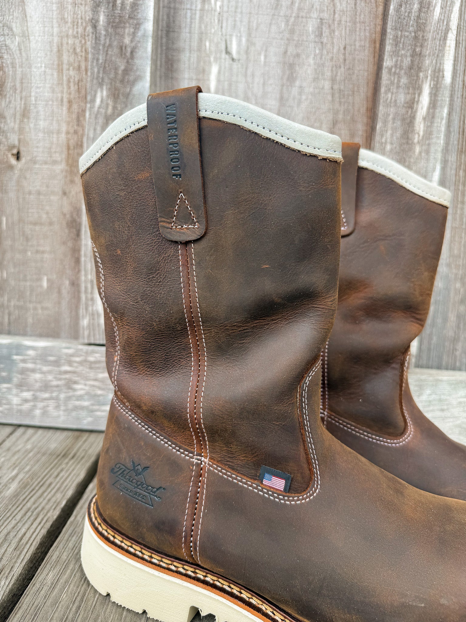 804-3320 | American Heritage Waterproof Crazy Horse Steel Toe Work Boots