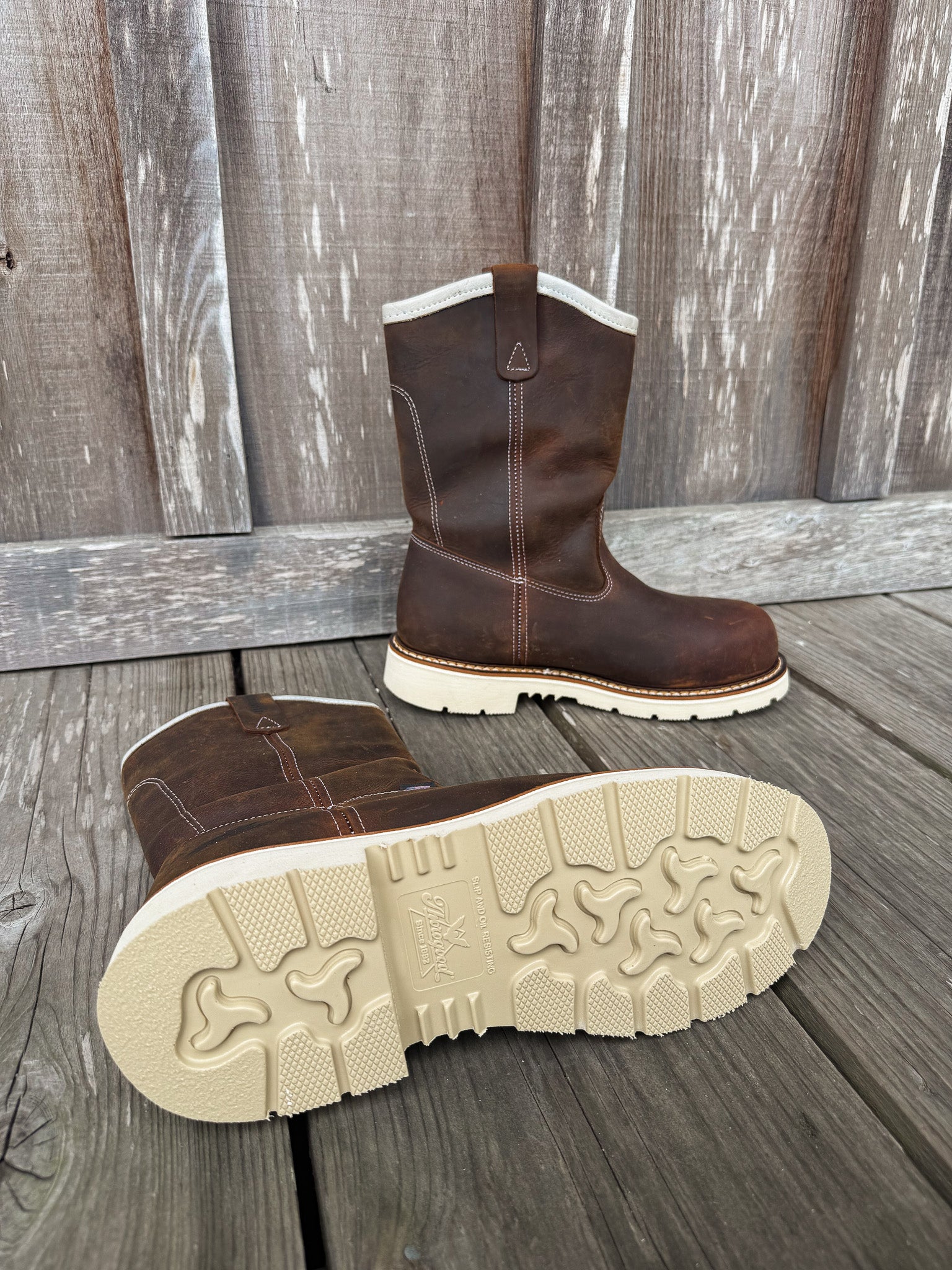 804-3320 | American Heritage Waterproof Crazy Horse Steel Toe Work Boots