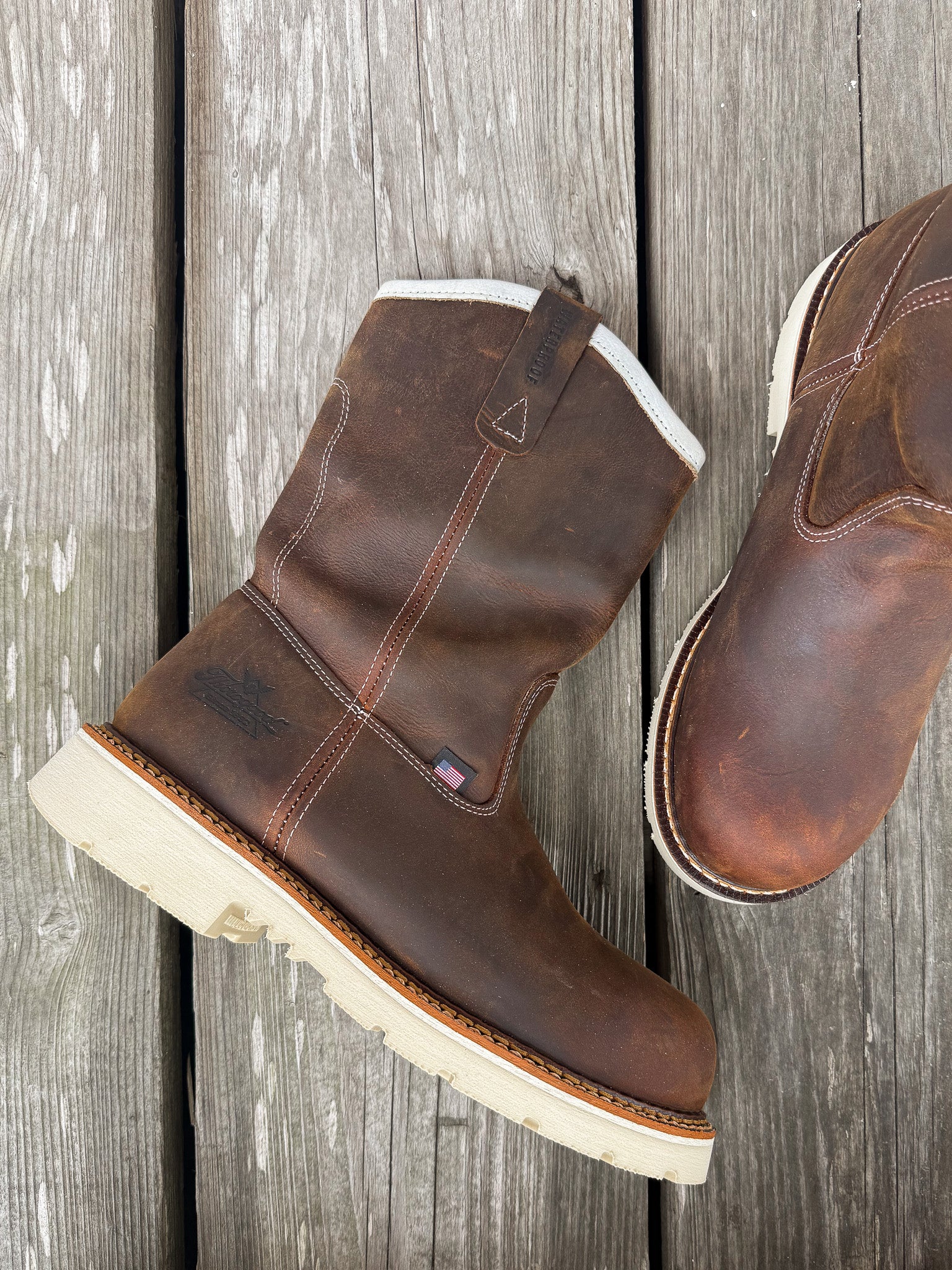 804-3320 | American Heritage Waterproof Crazy Horse Steel Toe Work Boots