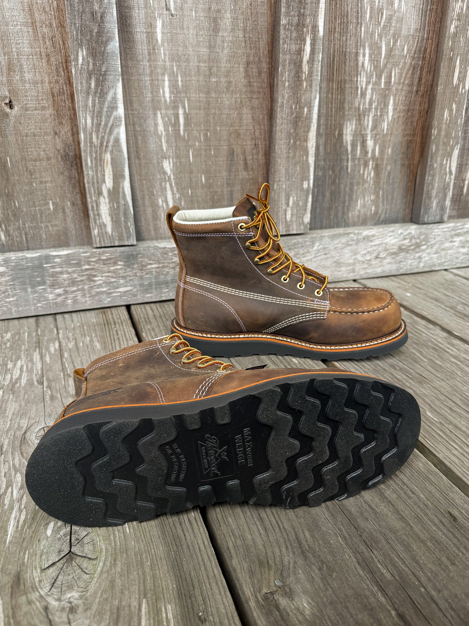 804-4135 | American Heritage  6″ Crazy Horse Steel Toe Work Boots