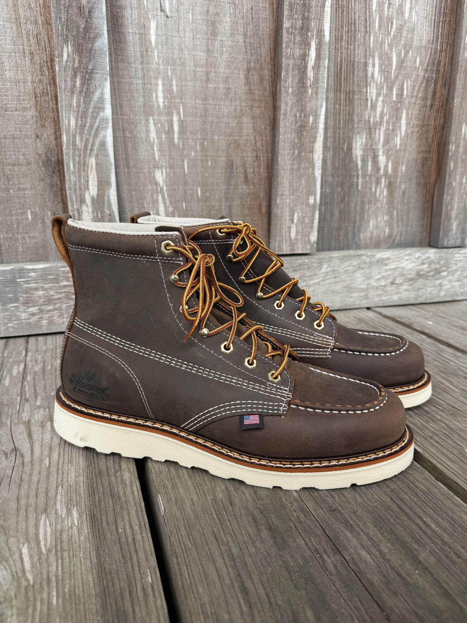 814-4203 | American Heritage 6″ Trail Crazy Horse Wedge Work Boots