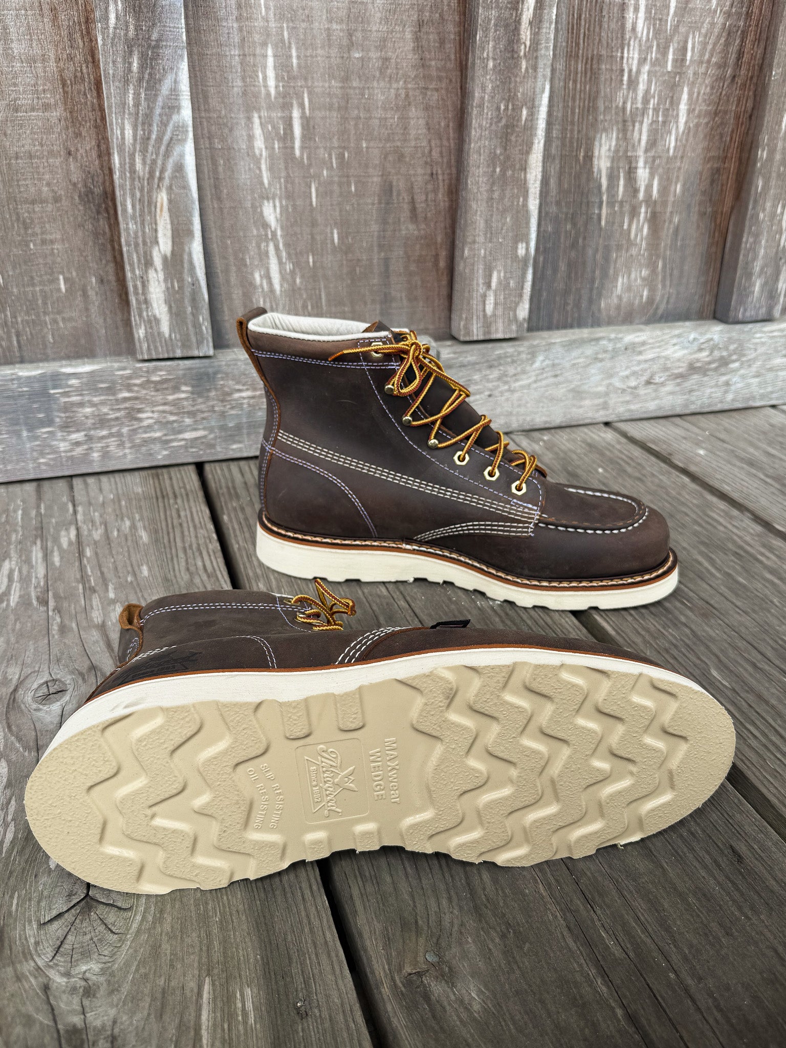 814-4203 | American Heritage 6″ Trail Crazy Horse Wedge Work Boots