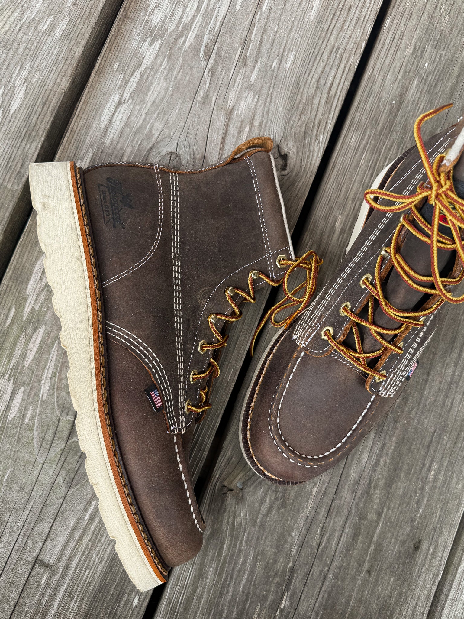 814-4203 | American Heritage 6″ Trail Crazy Horse Wedge Work Boots