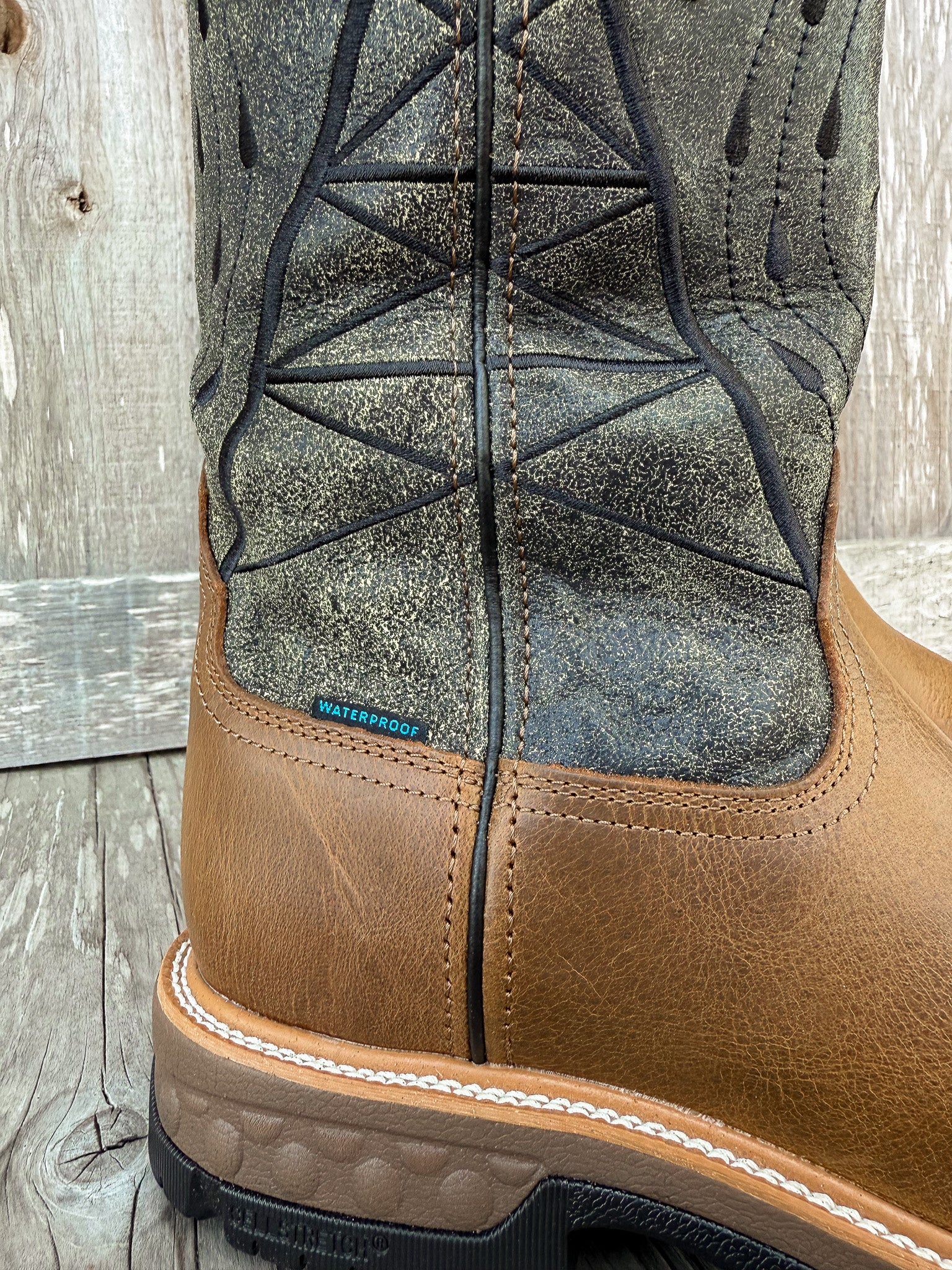 MXBNW11 | Lion & Dark Olive Waterproof Square Nano Toe Work Boots