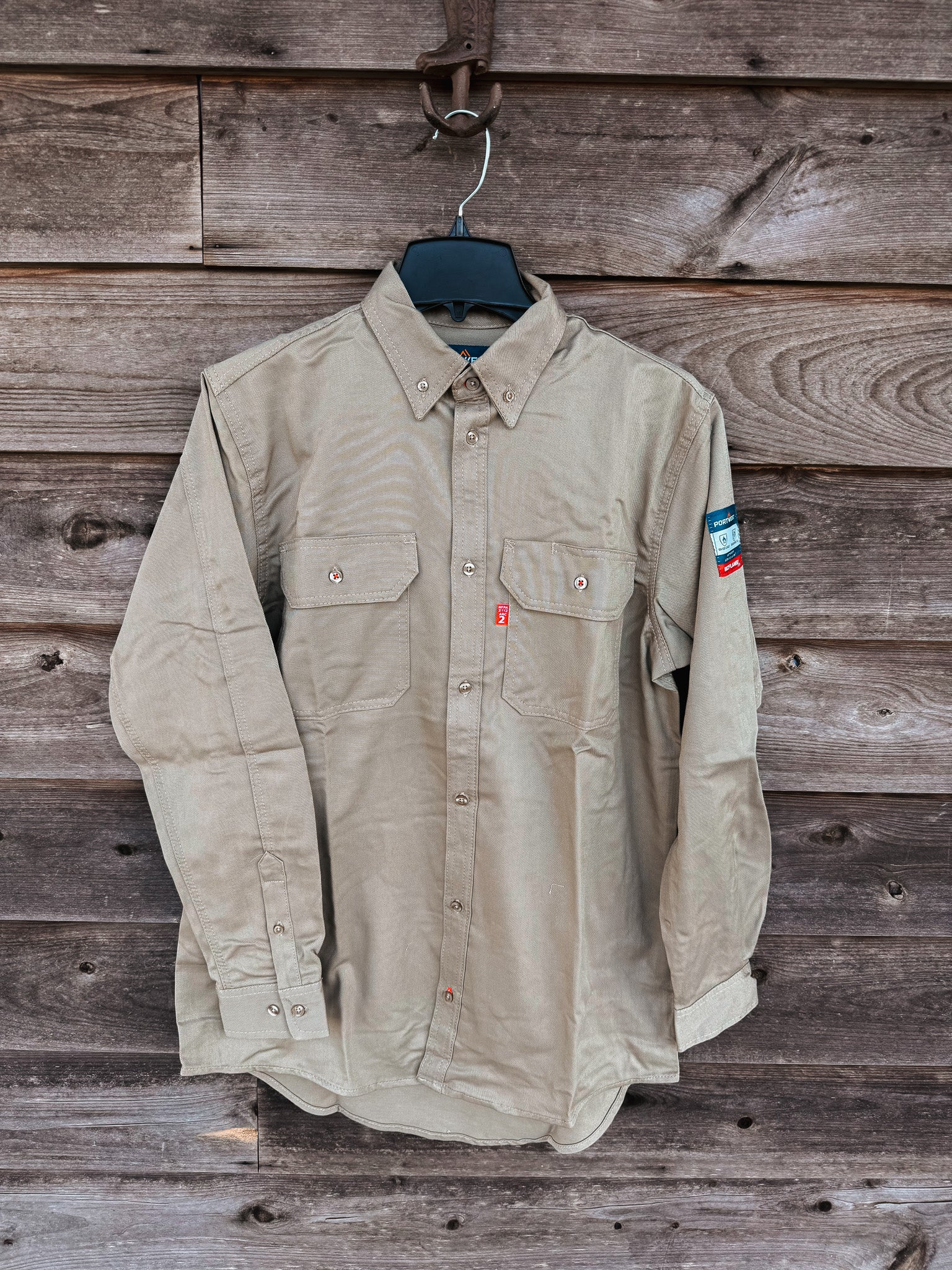 FR89KHR | FR Bizflame Work Shirt IN Khaki