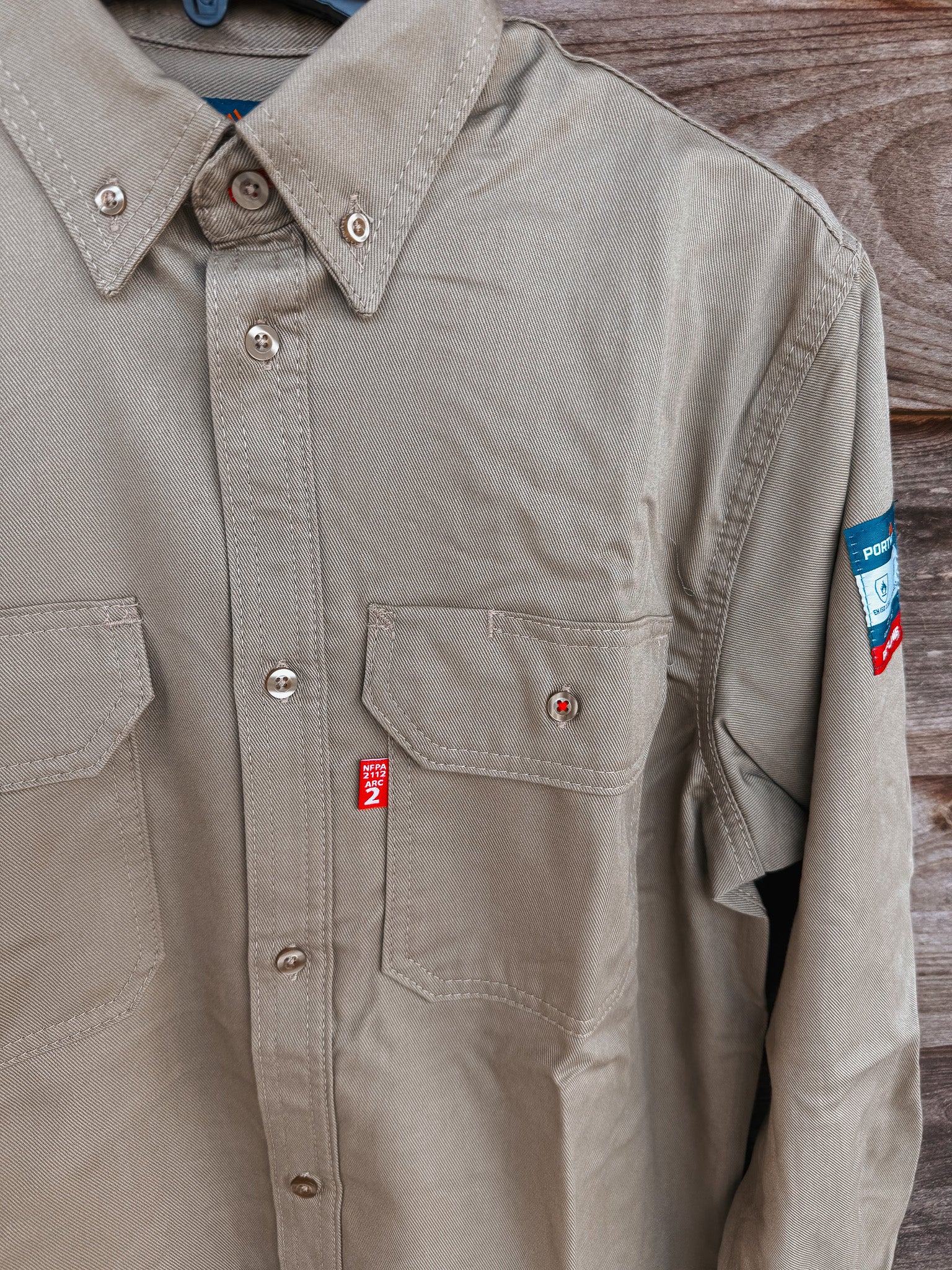 FR89KHR | FR Bizflame Work Shirt IN Khaki