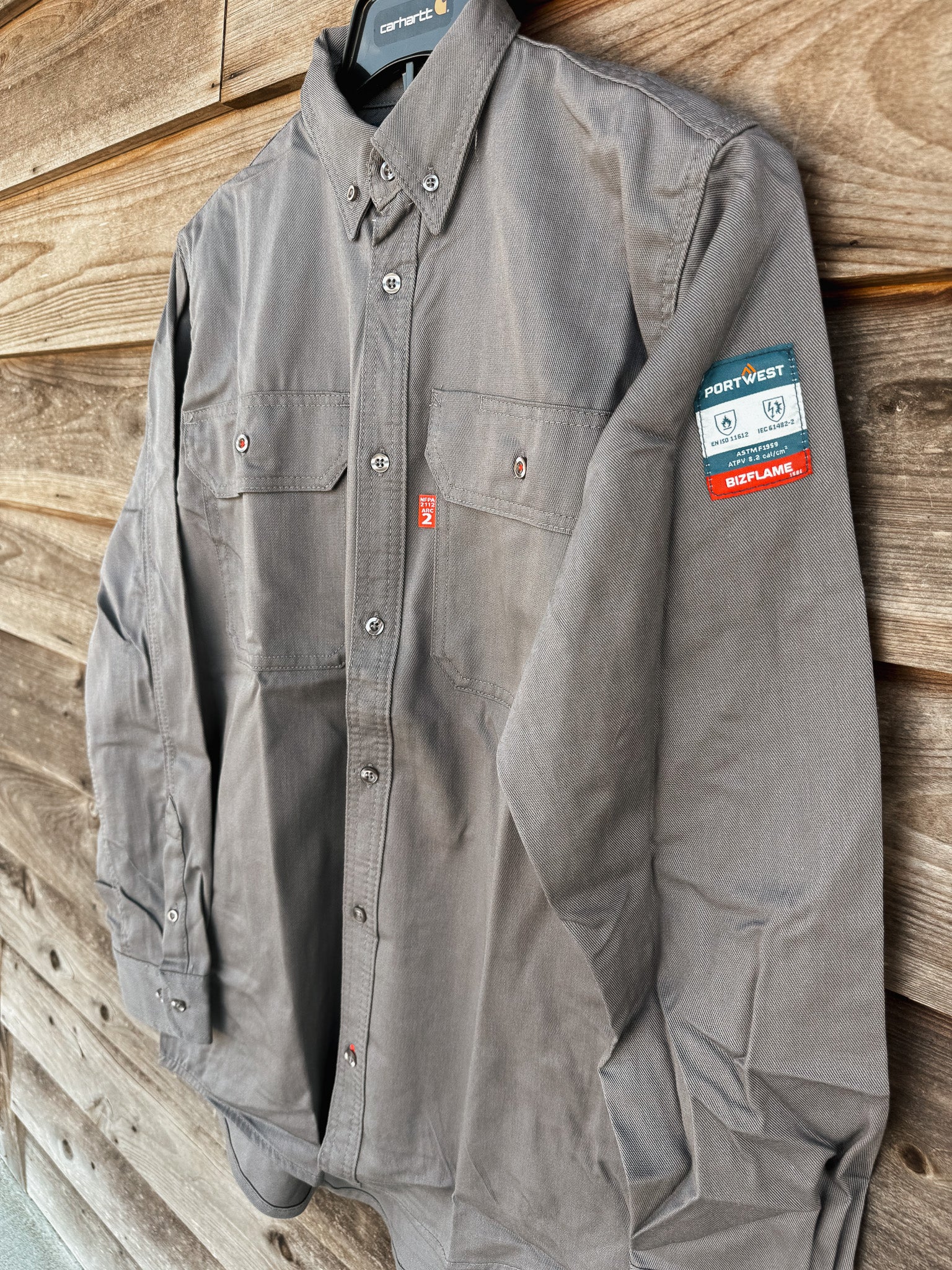 FR89GRR | Bizflame Work Shirt in Gray
