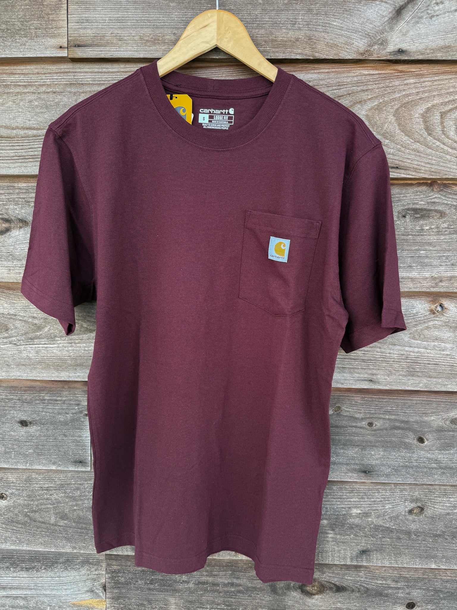K87-PRT | Loose Fit Heavyweight Short-Sleeve Pocket T-Shirt in Port