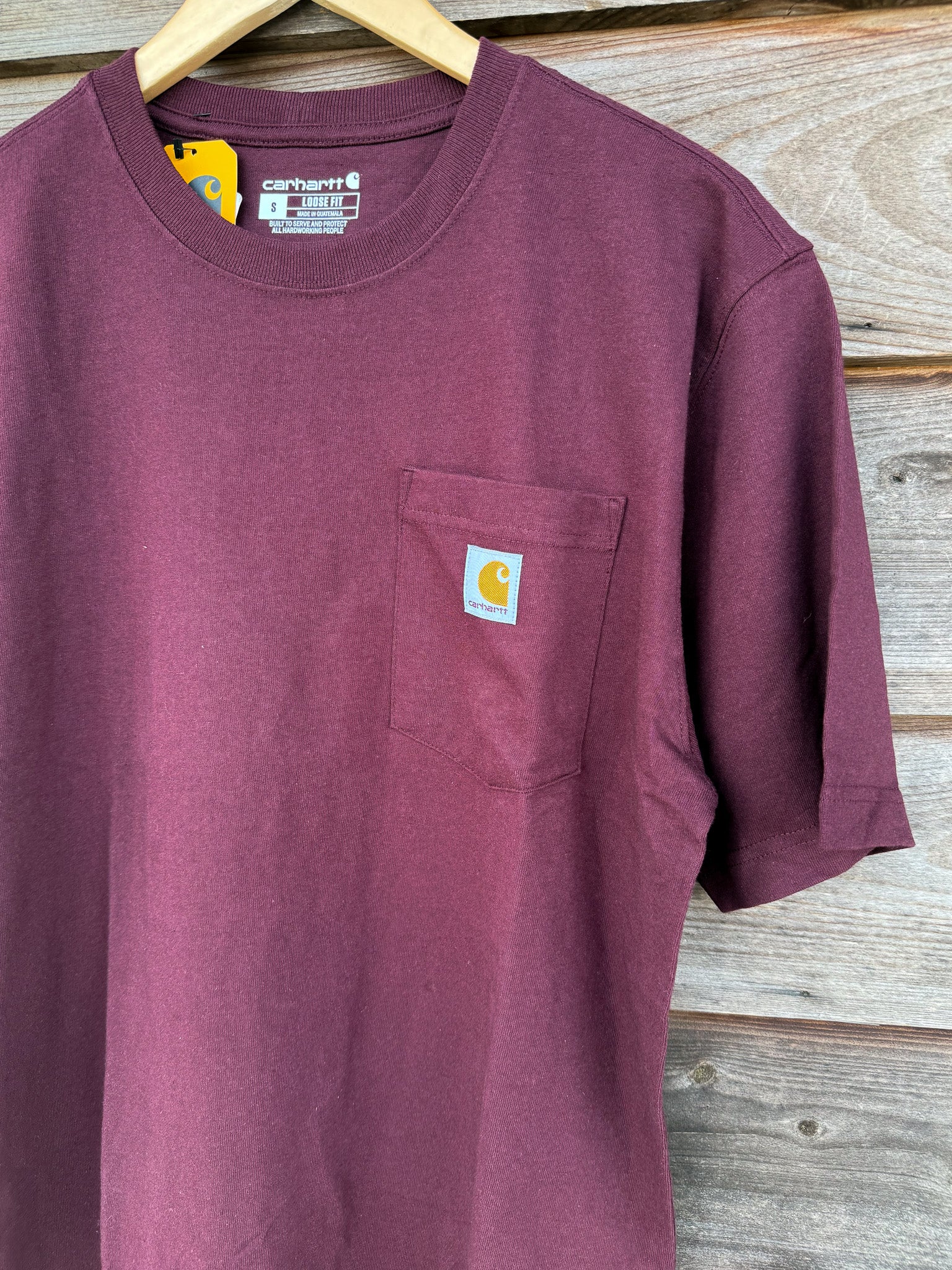 K87-PRT | Loose Fit Heavyweight Short-Sleeve Pocket T-Shirt in Port