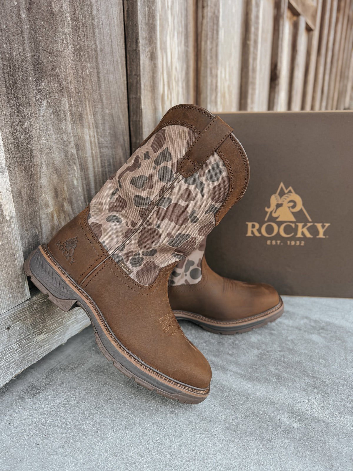 RKW0486 | 11" Ride LTE Waterproof Western Boots - Old School Camo