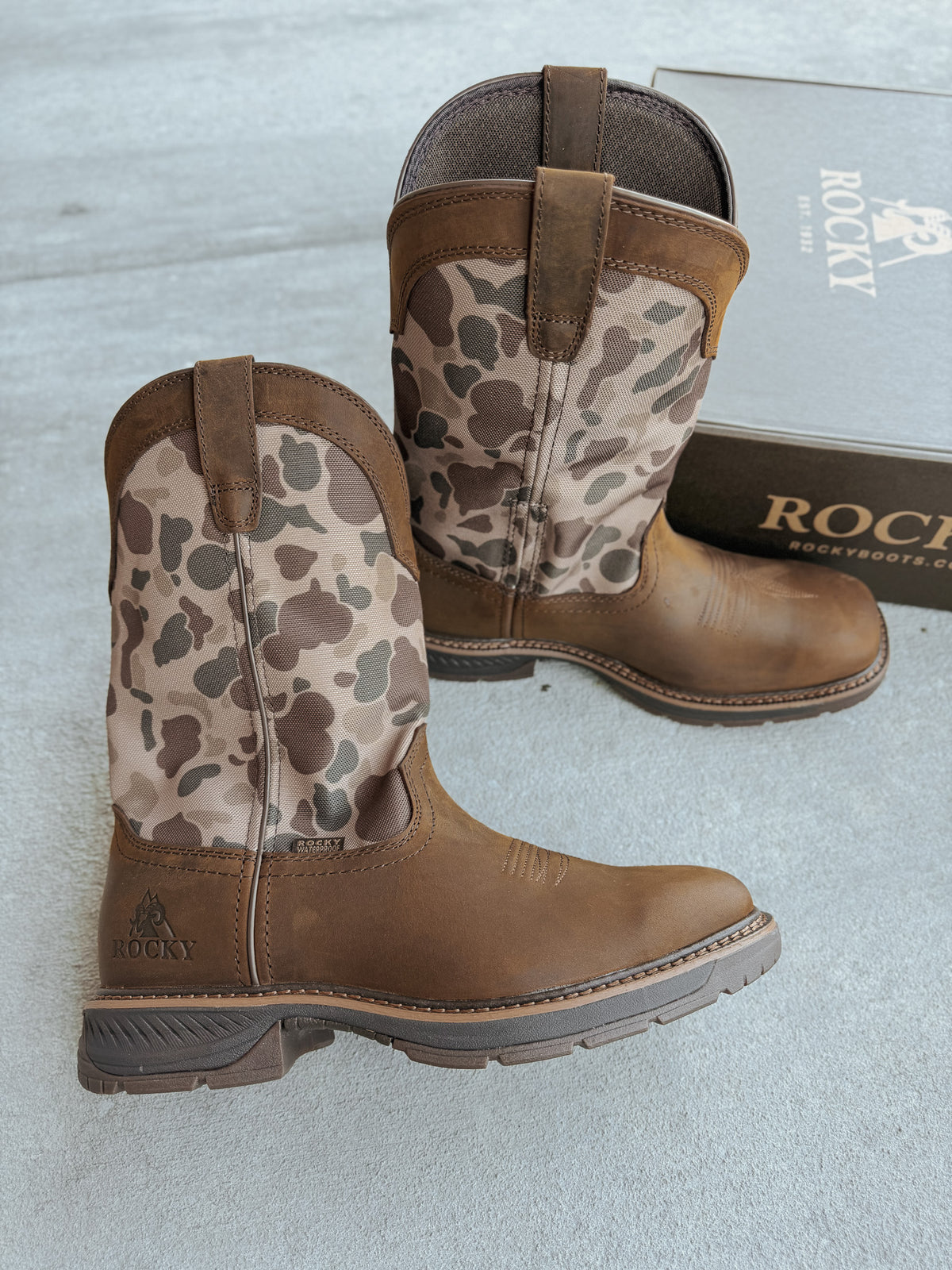 RKW0486 | 11" Ride LTE Waterproof Western Boots - Old School Camo