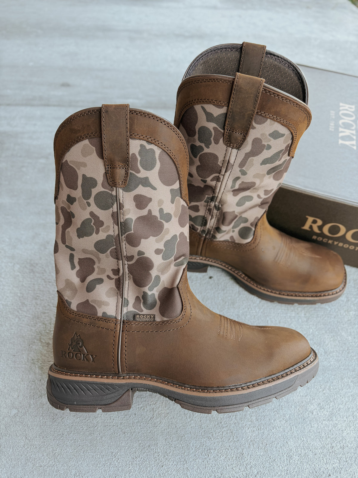 RKW0486 | 11" Ride LTE Waterproof Western Boots - Old School Camo