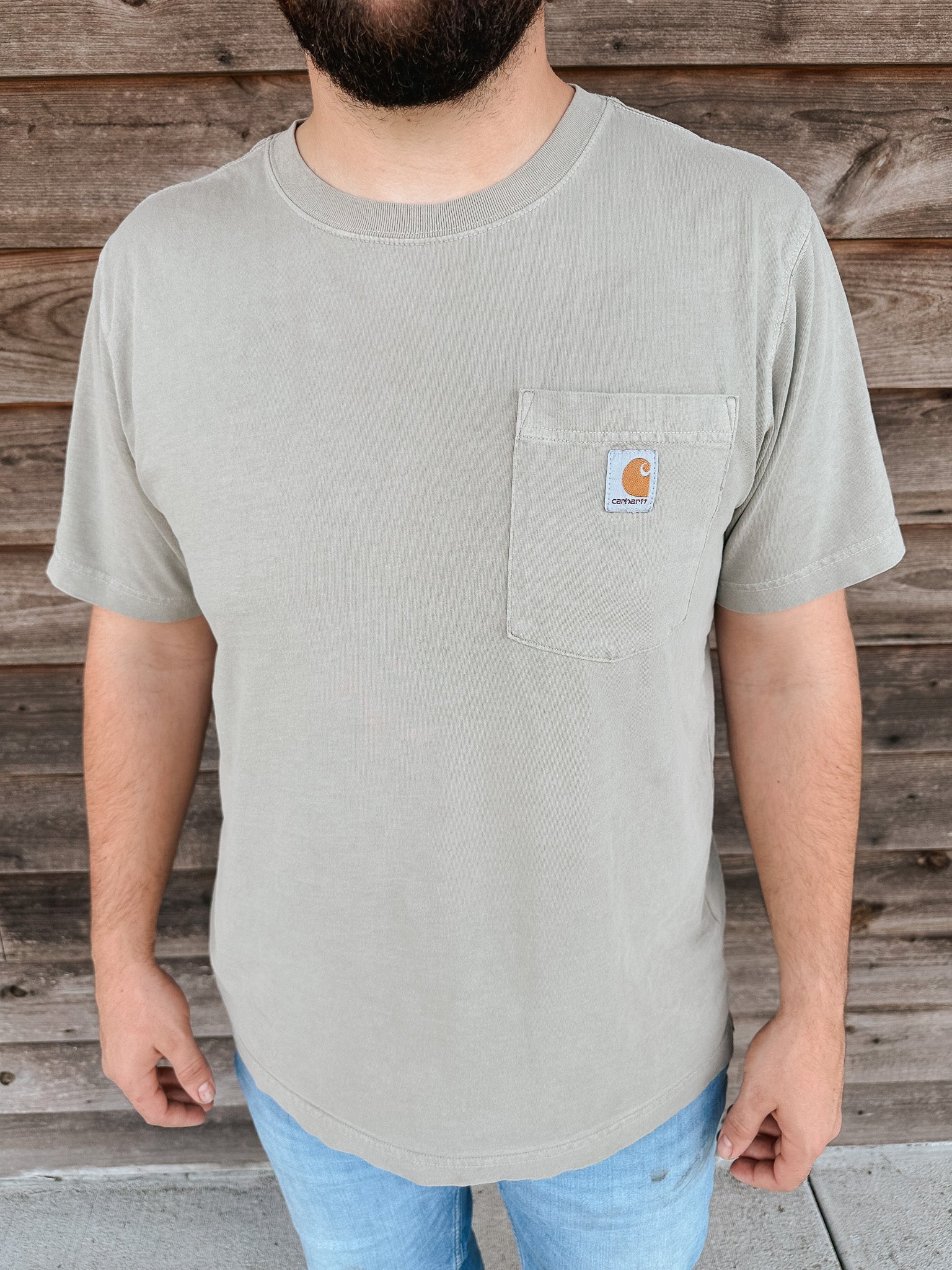 106252-E00 | Re-Engineered Relaxed Fit Lightweight Garment Dyed T-Shirt in Greige