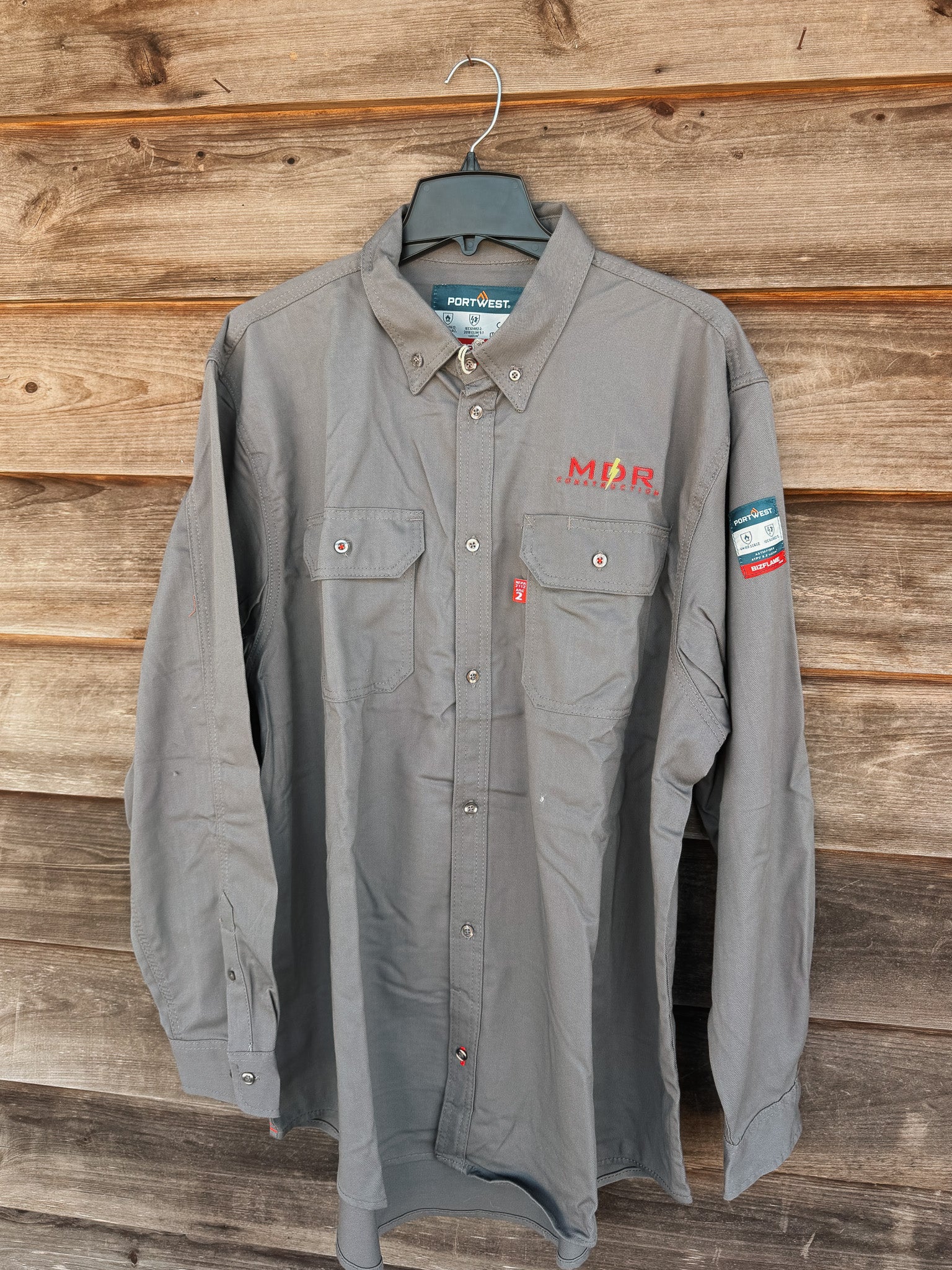 READY TO SHIP - SIZE XL ★ FR89GRR | Bizflame Work Shirt in Gray
