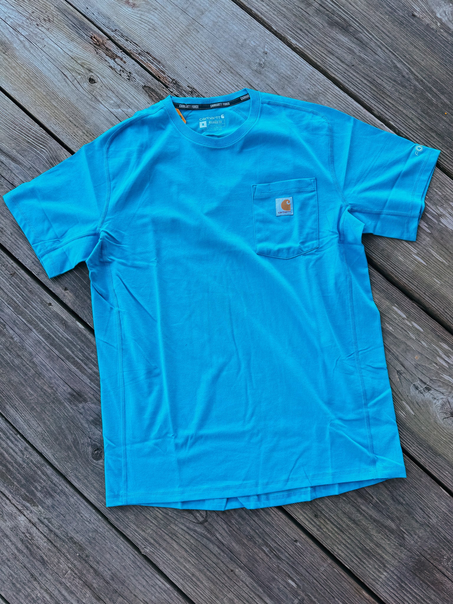 106652-Hf2 | Force Relaxed Fit Midweight Short Sleeve T-Shirt in Atomic Blue