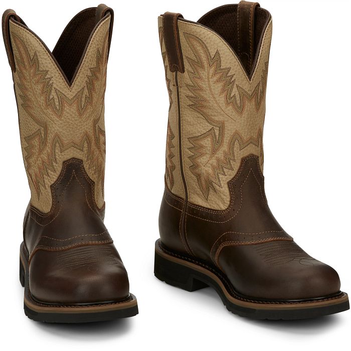 SE4660 | Men's Justin Superintendent Round Toe Work Boots