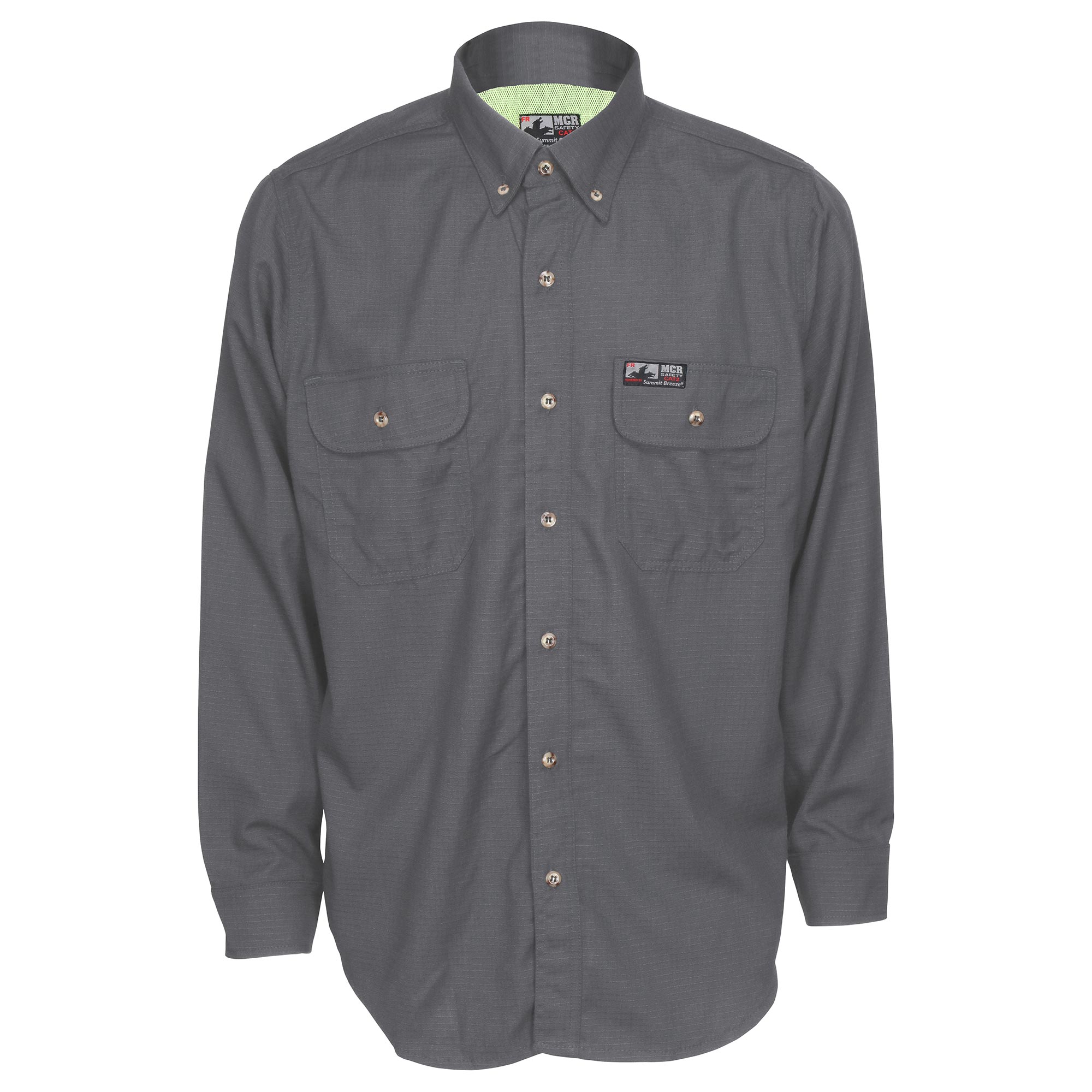 SBS1001 | FR Summit Breeze Button Up Shirt in Gray