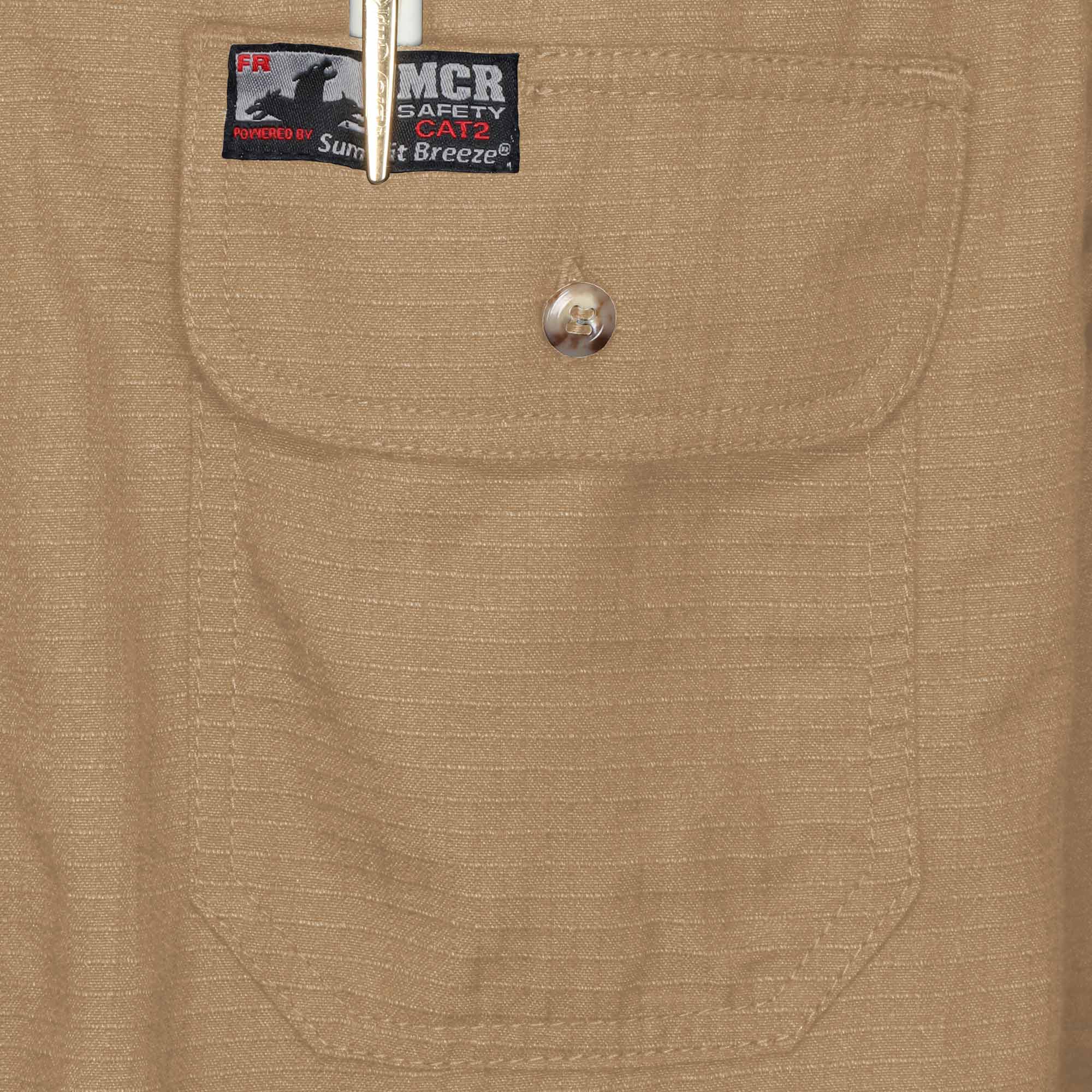 SBS1003 | FR Summit Breeze Button Up Shirt in Tan