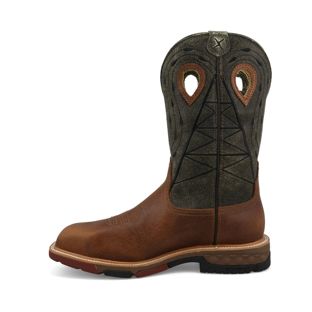 MXBNW11 | Lion & Dark Olive Waterproof Square Nano Toe Work Boots