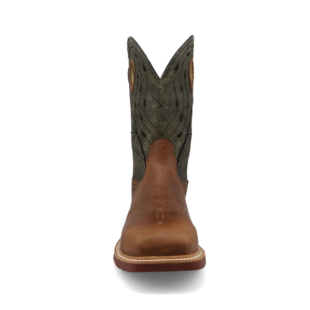 MXBNW11 | Lion & Dark Olive Waterproof Square Nano Toe Work Boots