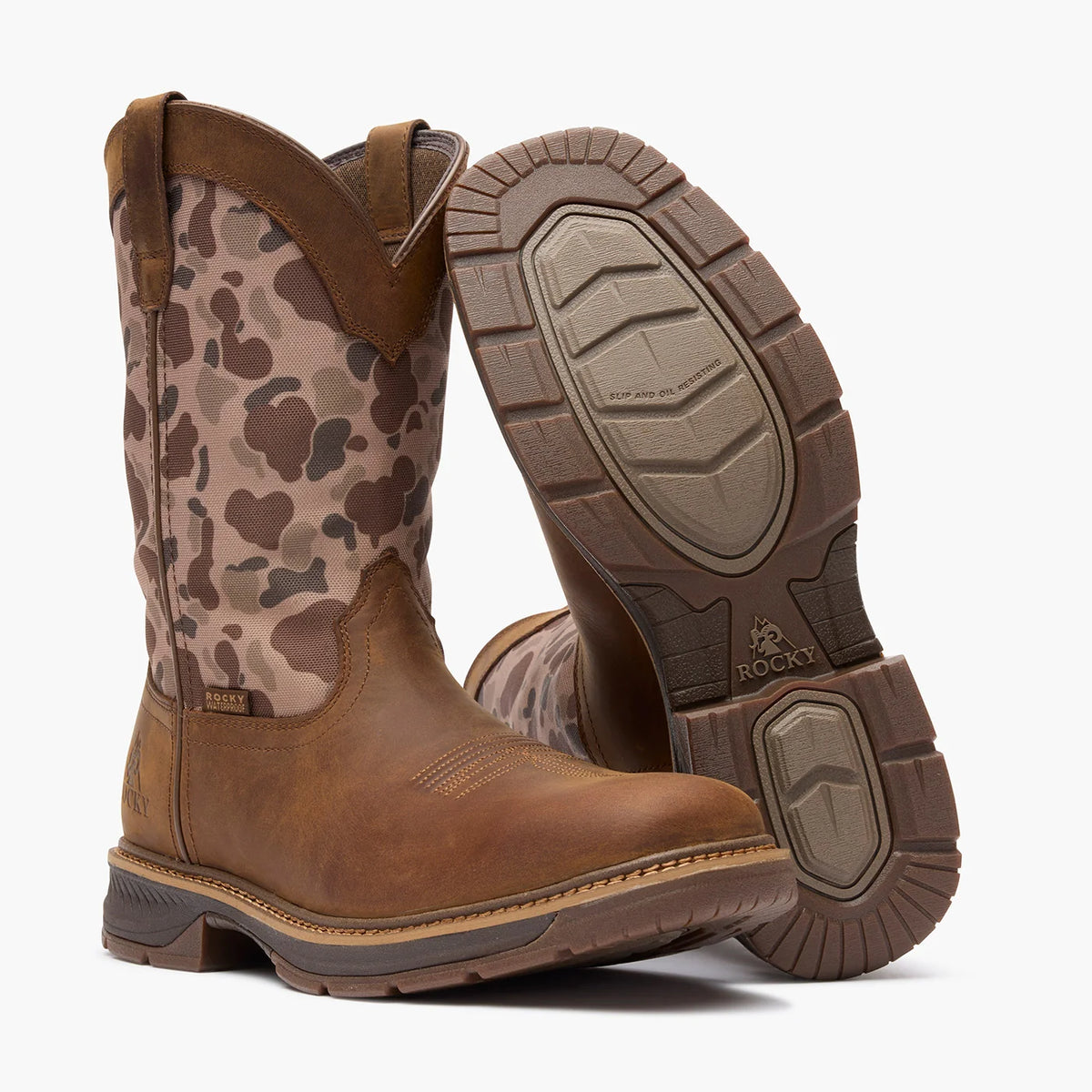 RKW0486 | 11" Ride LTE Waterproof Western Boots - Old School Camo