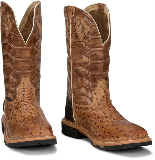 SE4839 | *Croc Print Derrickman Waterproof Square Composite Toe Work Boots