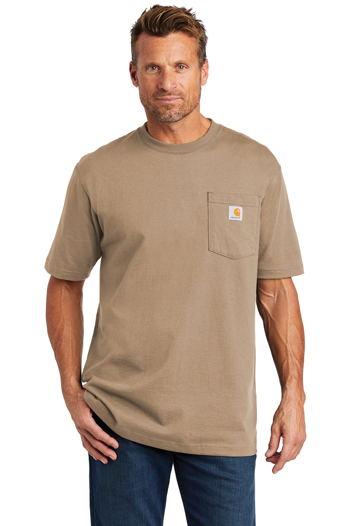 K87-DES | Loose Fit Heavyweight Short-Sleeve Pocket T-Shirt in Desert