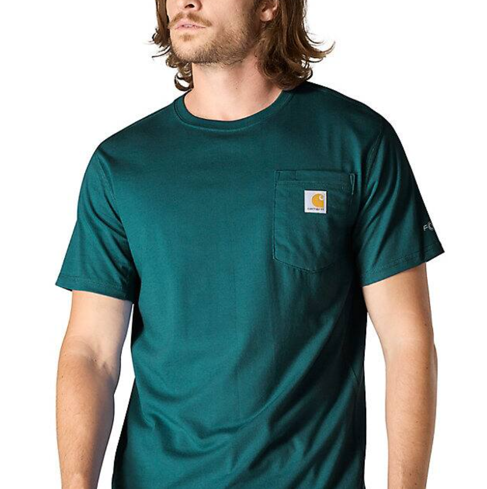 106652-Gm1 | Force Relaxed Fit Short-Sleeve Pocket T-Shirt in Greenstone