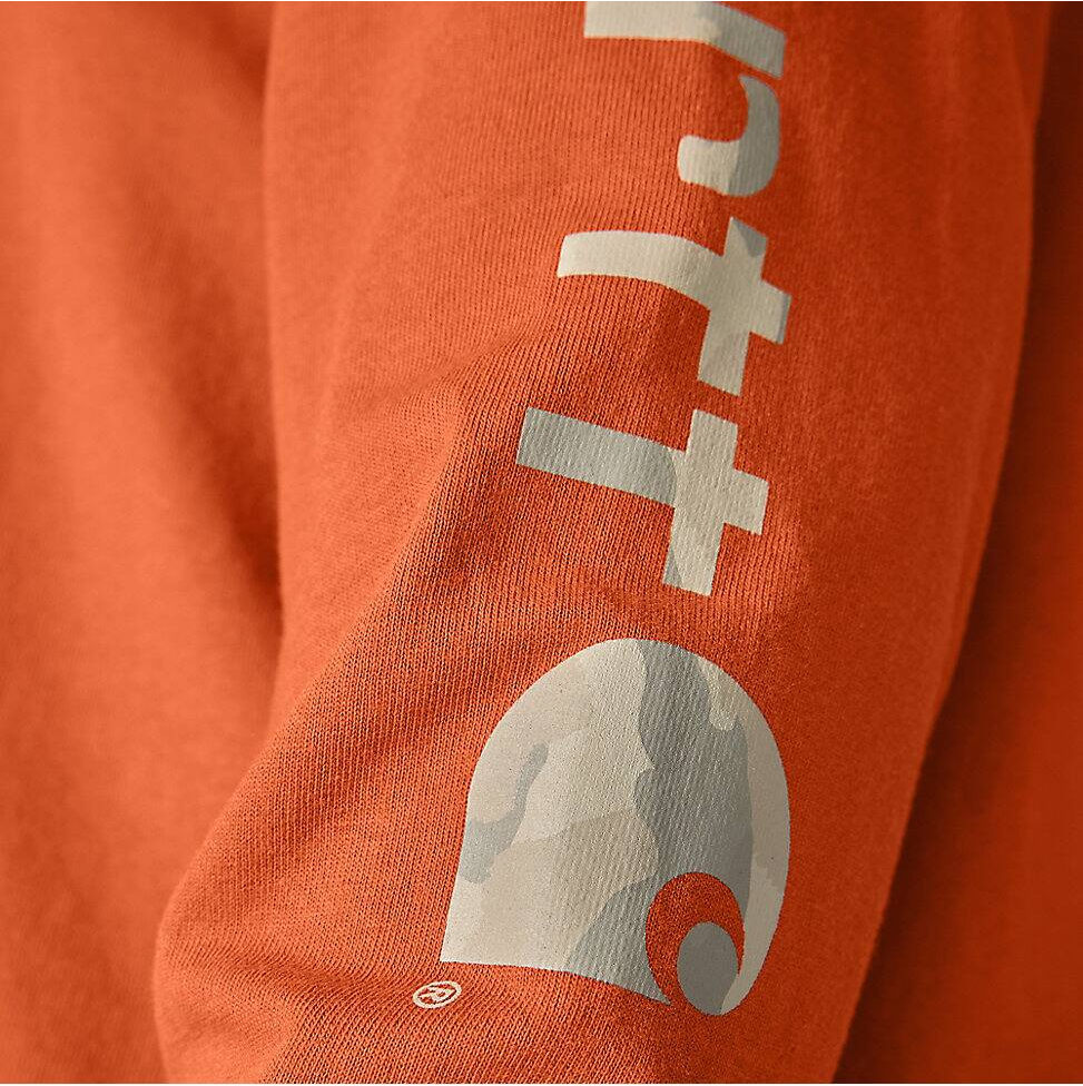 K231-RG0 | Dearborn Camo Logo T-Shirt in Homestead Red