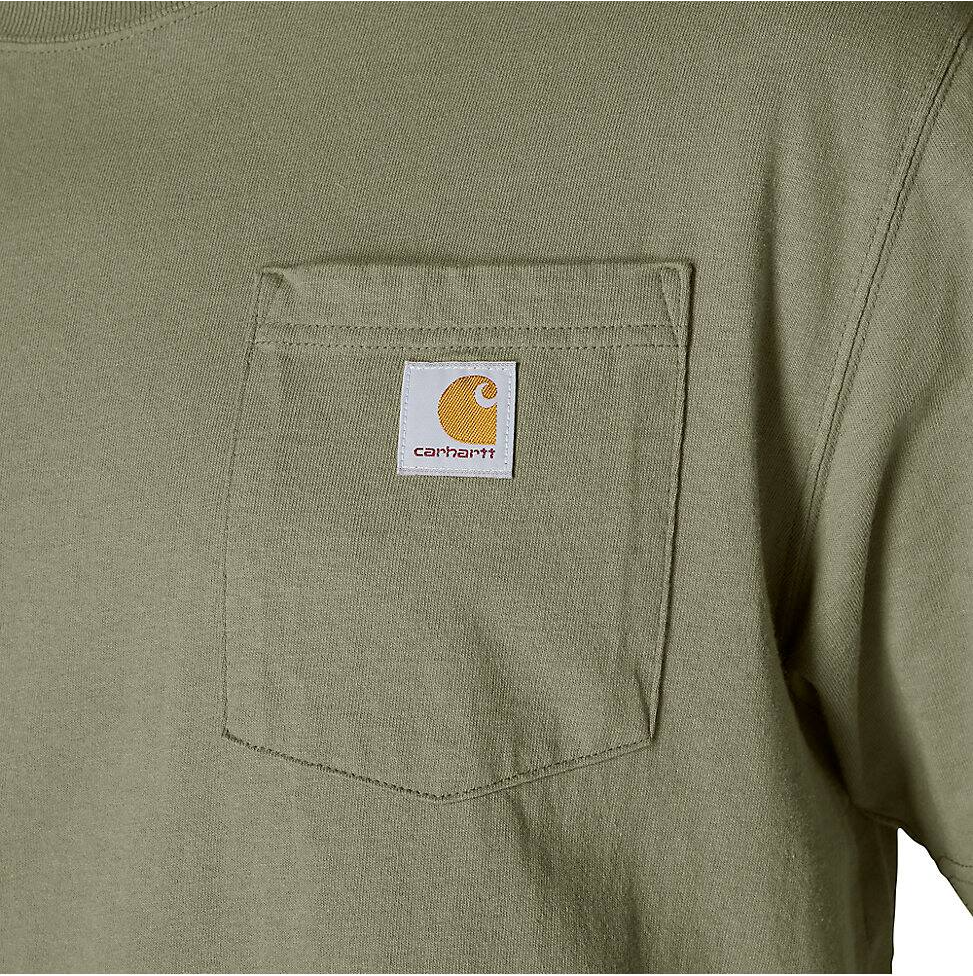 K87-Dov | Loose Fit Heavyweight Short-Sleeve Pocket T-Shirt in Dusty Olive