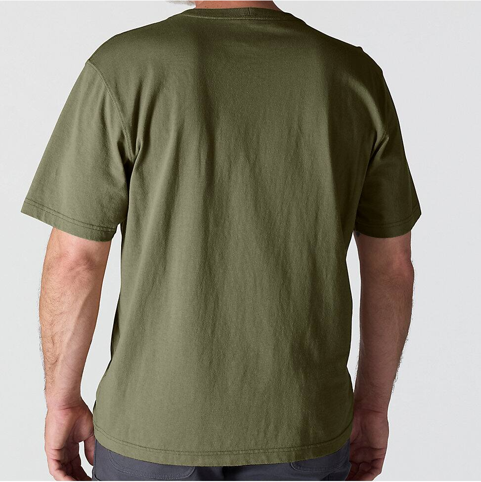 K87-Dov | Loose Fit Heavyweight Short-Sleeve Pocket T-Shirt in Dusty Olive