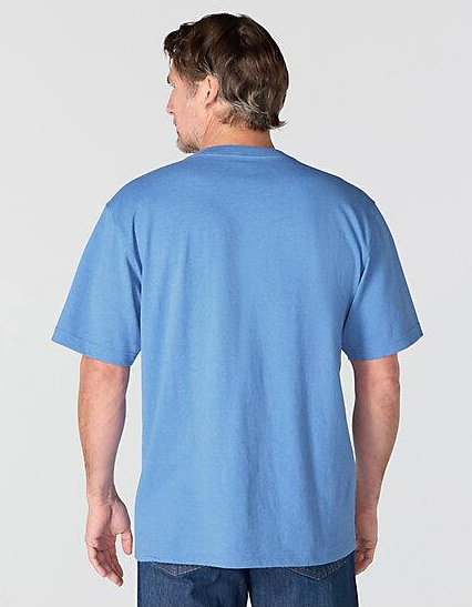 K87-HX6 | Loose Fit Heavyweight Pocket T-Shirt in Deep Workwear Blue Heather
