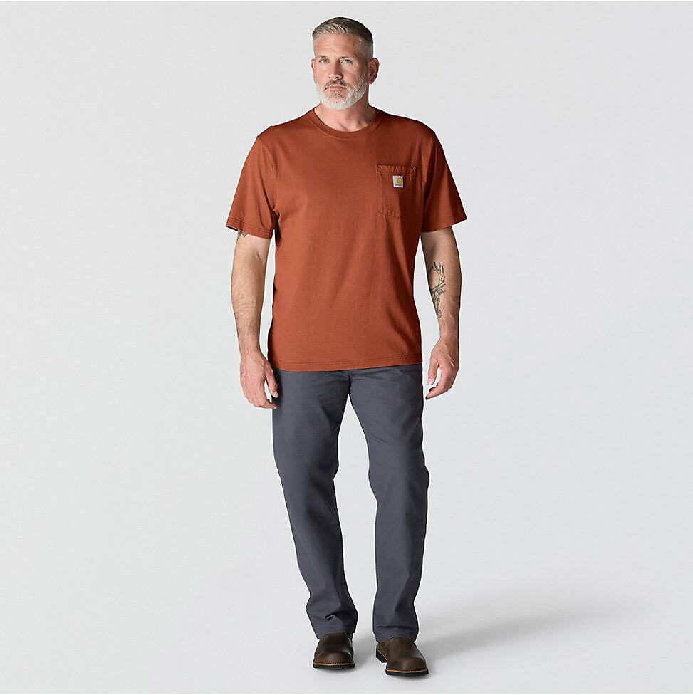 K87-RG0 | Loose Fit Heavyweight Short-Sleeve Pocket T-Shirt in Homestead Red