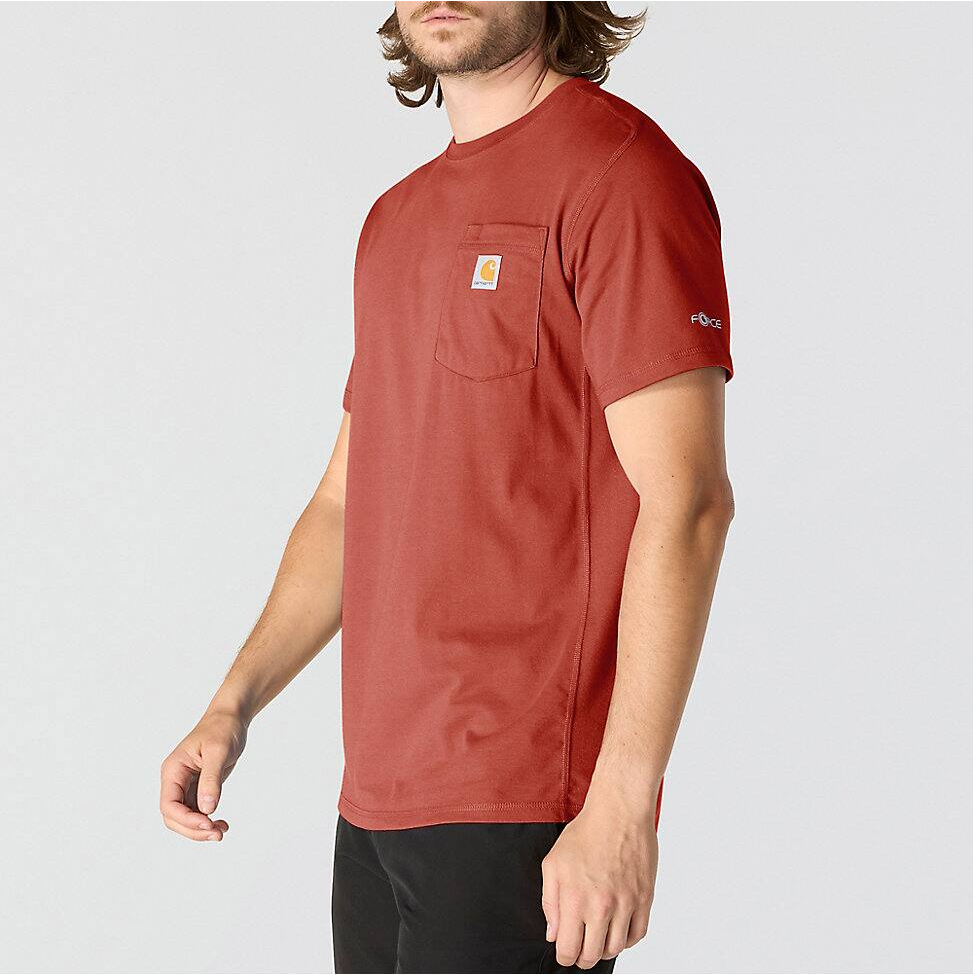 106652-RE1 | Force Relaxed Fit Short-Sleeve Pocket T-Shirt in Atomic Red