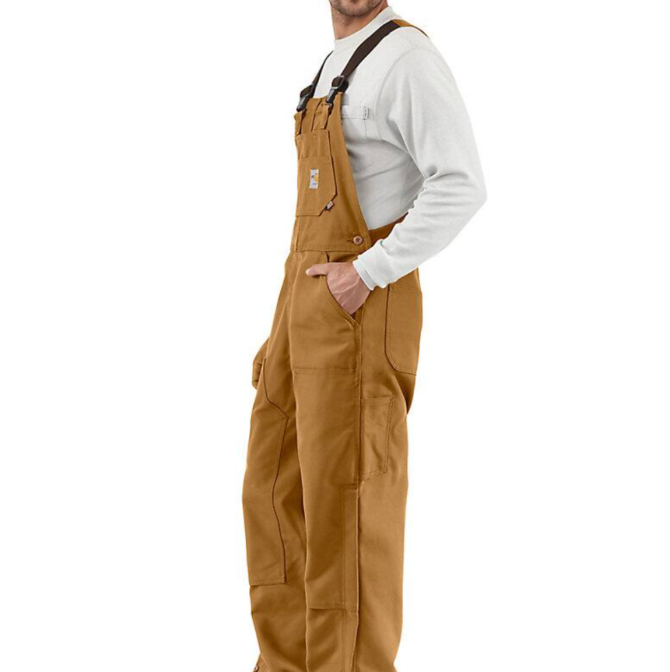 101627-211 | FR Duck Bib Unlined Overall in Carhartt Brown