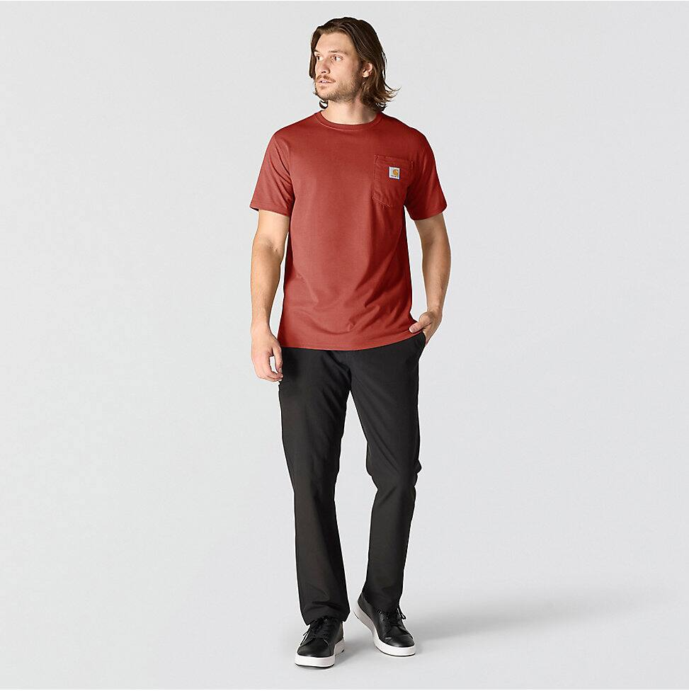 106652-RE1 | Force Relaxed Fit Short-Sleeve Pocket T-Shirt in Atomic Red