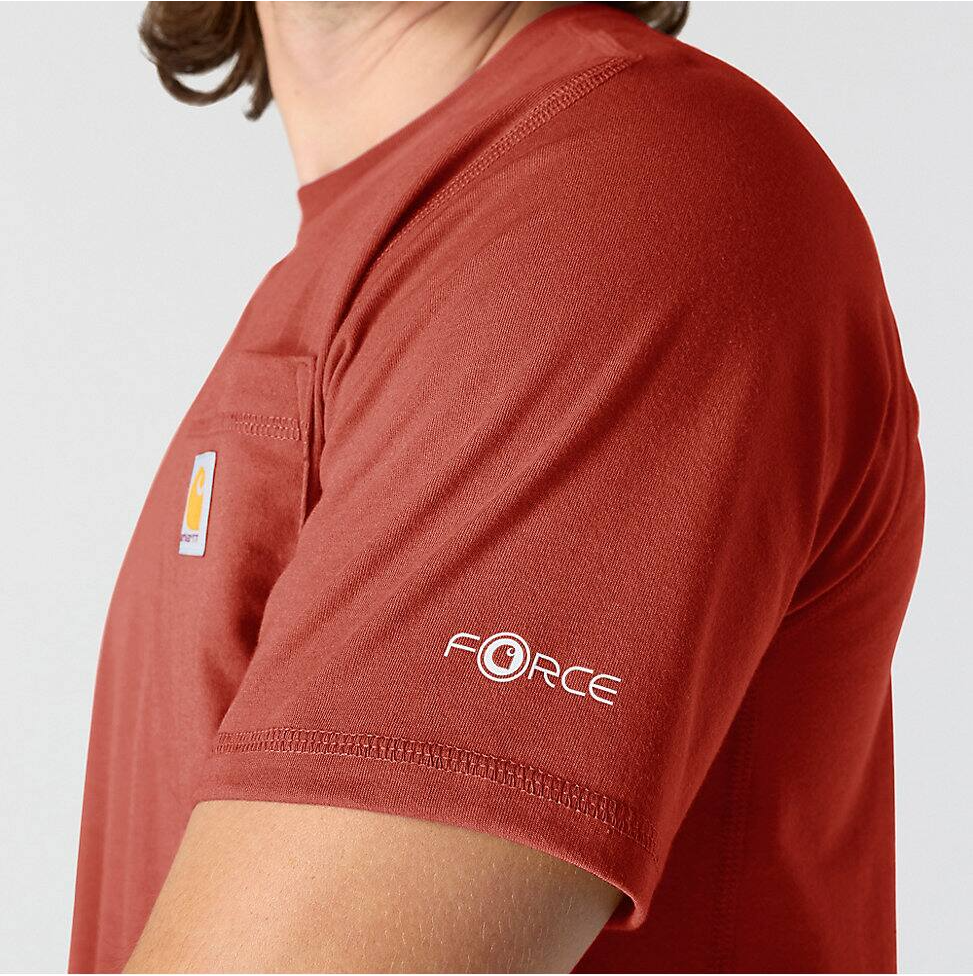 106652-RE1 | Force Relaxed Fit Short-Sleeve Pocket T-Shirt in Atomic Red