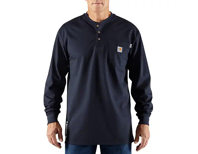 100237-410 | FR Force Henley T-Shirt in Dark Navy