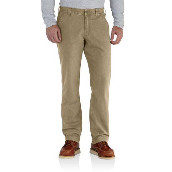 102291-253 | Carhartt NON-FR Relaxed Straight Rigby Dungaree Canvas Pants - Dark Khaki