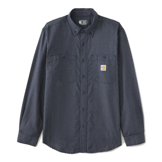 107361 | FR Force Sun Defender Plaid Shirt in Navy