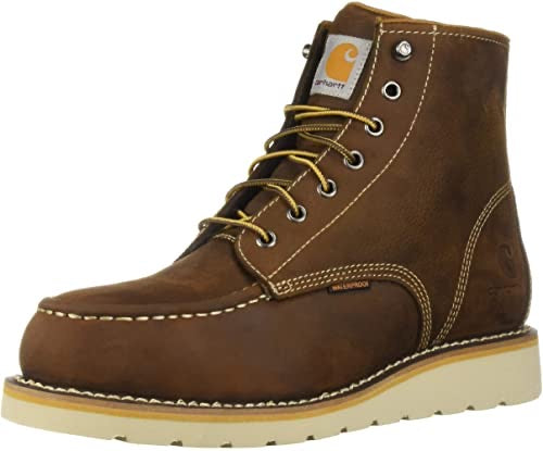 CMW6295 | Carhartt 6” Waterproof Round Steel Toe Wedge Moc Boots