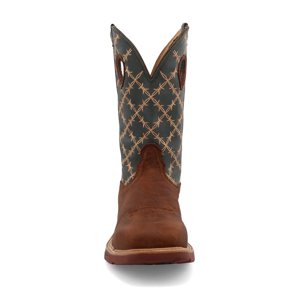 MXBN002 | Barbwire Embroidery Square Nano Composite Toe Work Boots